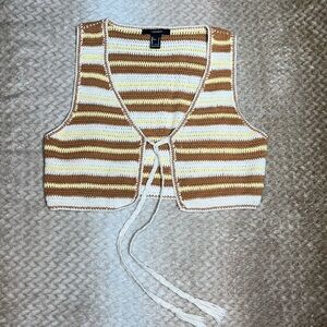 Forever 21 Multicolor Striped Crochet Top
